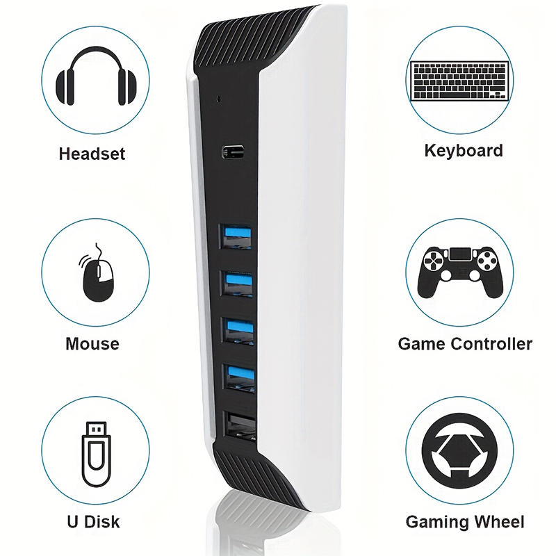 Gaming Keyboard Splitter - Hub USB 5 en 1 pour