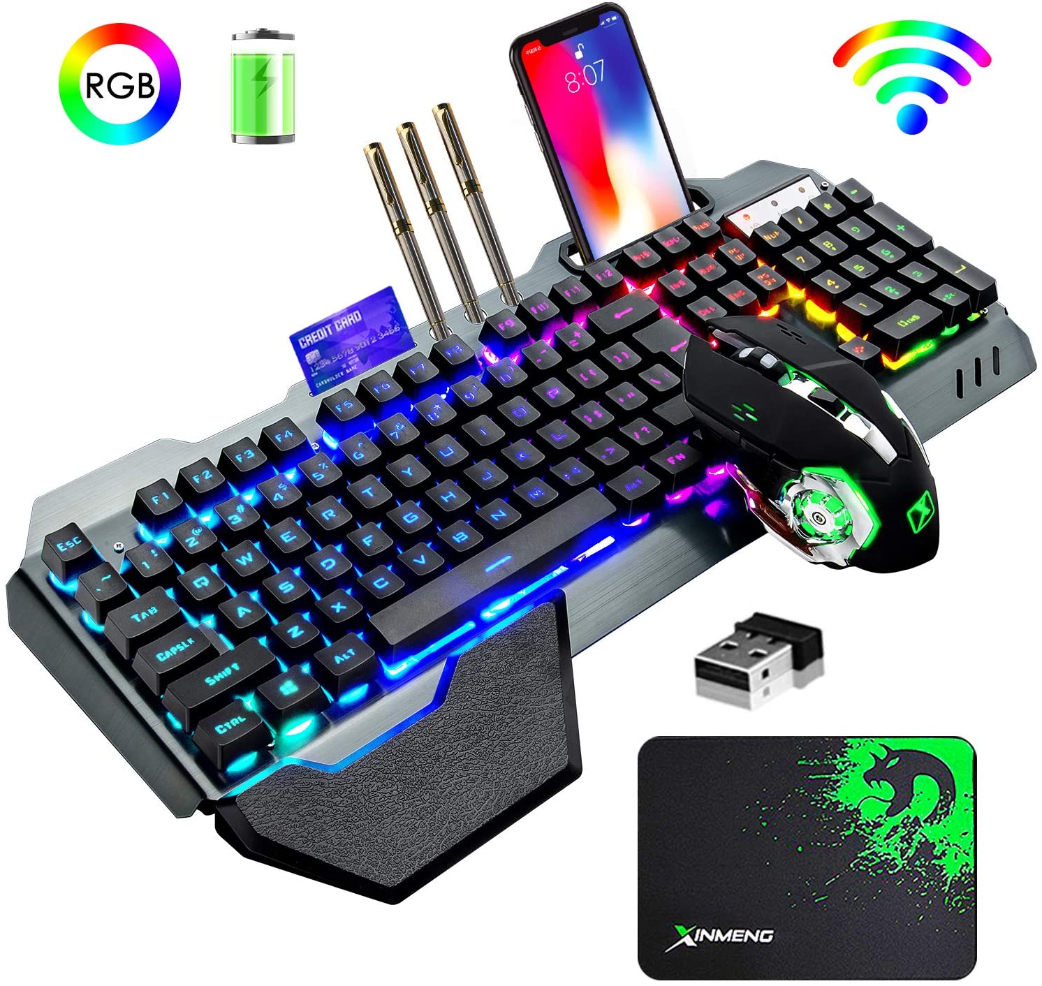 Gaming Keyboard Mouse And Headset Combo - Clavier et souris de jeu sans