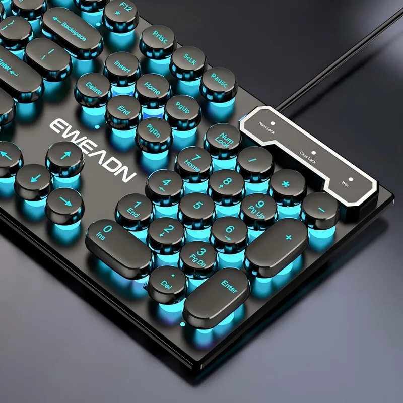 Gaming Keyboard He - Ensemble clavier et souris rétro-punk à