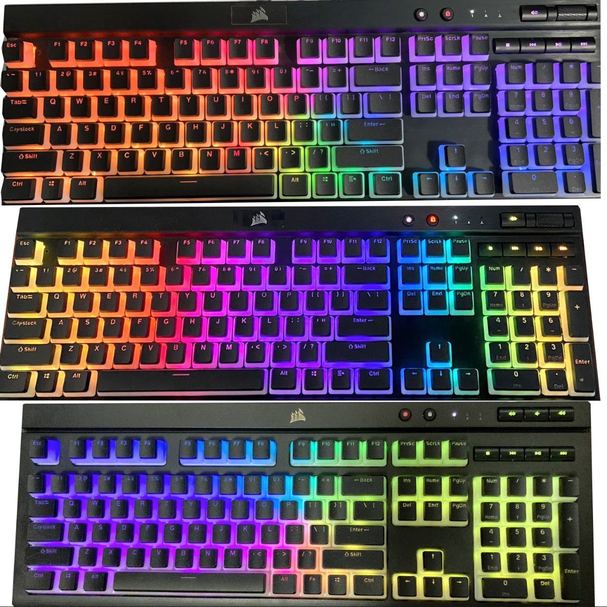 Gaming Keyboard Corsair - Capuchons de touches translucides Corsair PBT,