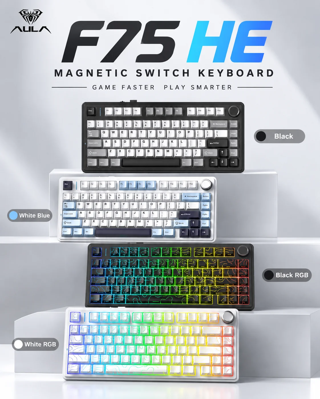 Gaming Keyboard He - Clavier mécanique de jeu AULA F75
