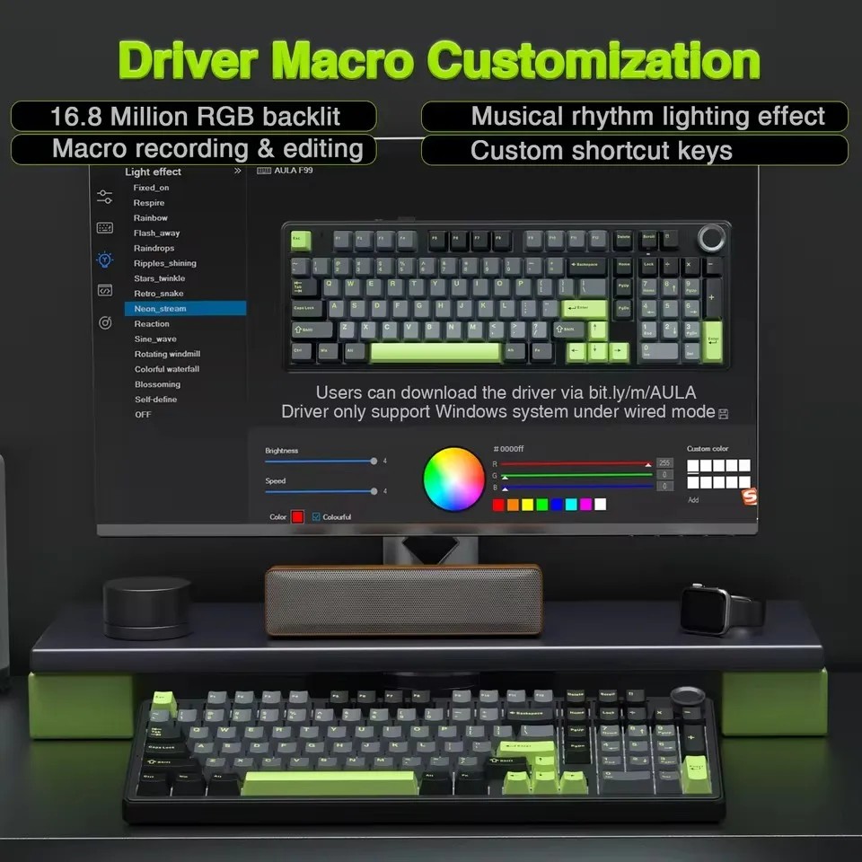 AULA F99PRO clavier mécanique  - Gaming Keyboard Thocky avis et prix