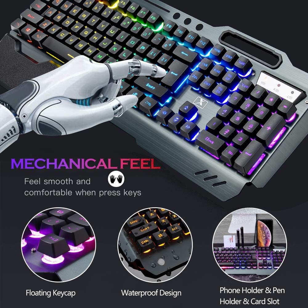 Clavier et souris de jeu sans  - Gaming Keyboard Mouse And Headset Combo avis et prix
