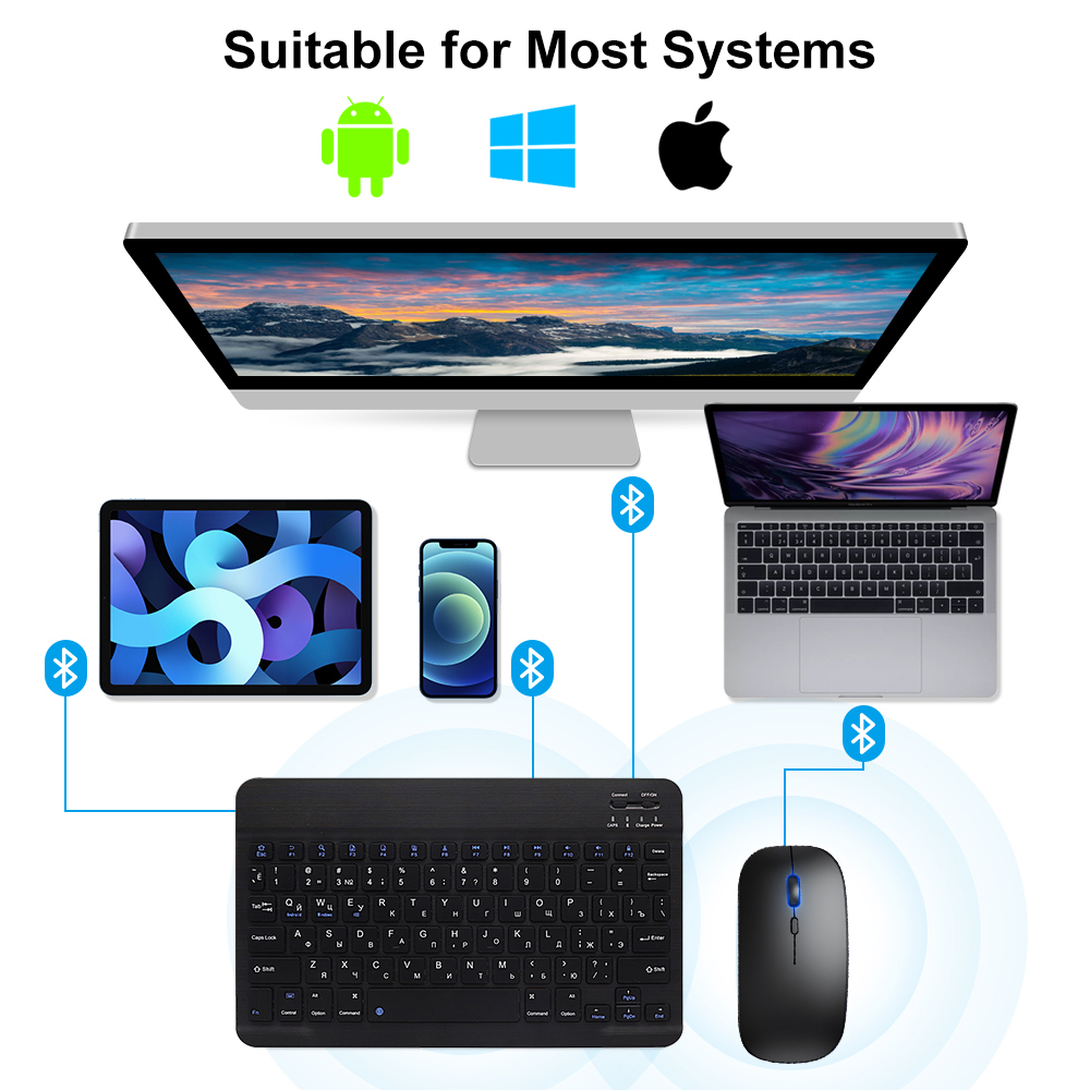 Clavier et souris Bluetooth po - Gaming Keyboard Mouse And Headset Combo avis et prix