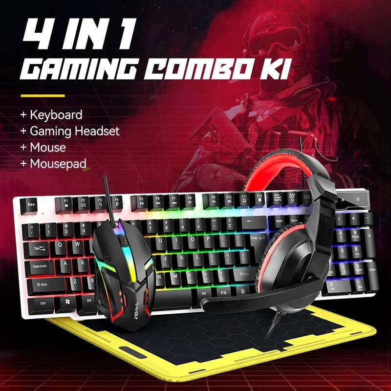 NOUVEAUX ensembles de clavier  - Gaming Keyboard Mouse And Headset Combo avis et prix