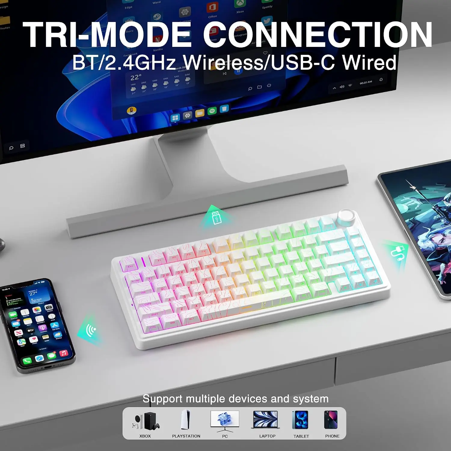 Clavier mécanique de jeu AULA  - Gaming Keyboard He avis et prix